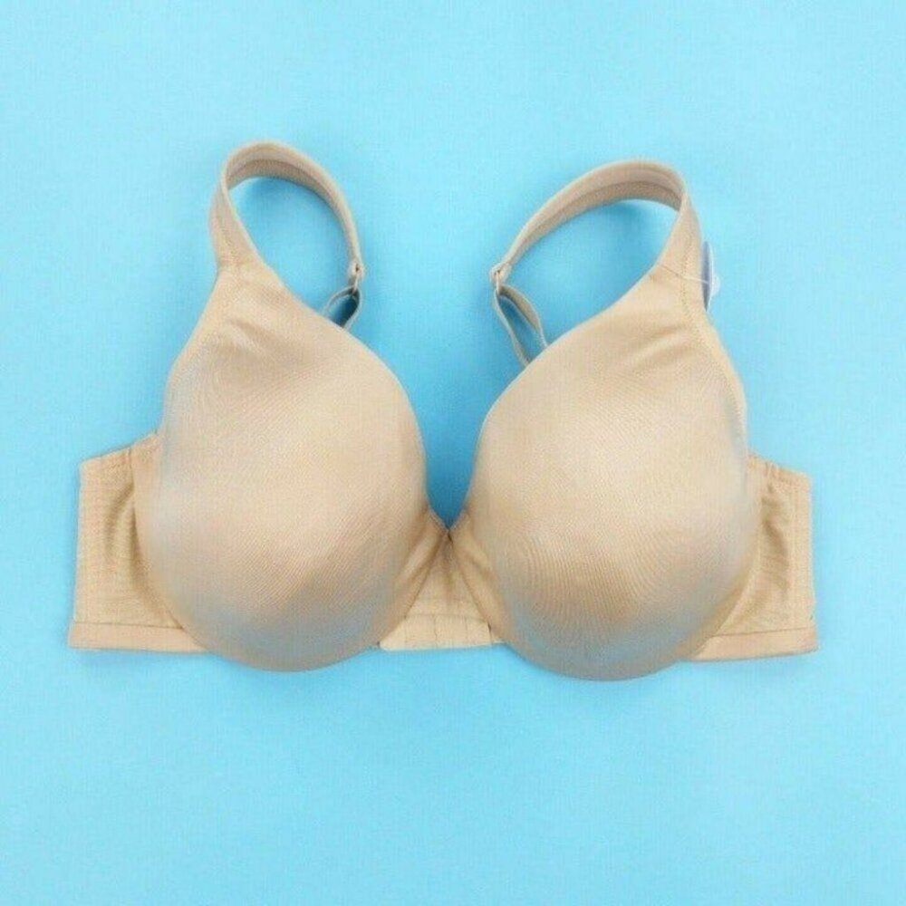 Lane Bryant Cacique Womens Bra Smooth Satin Full Coverage U/W Cafe Mocha 46DD